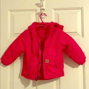 Pink carhartt zip up jacket